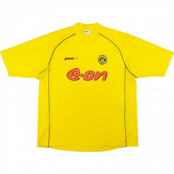 Tailandia Camiseta Borussia Dortmund Replica Primera Ropa Retro 2002 Amarillo